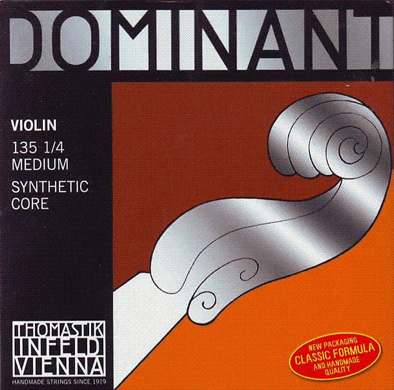 Thomastik-Infeld 135 Dominant Violin String Set - 1/4 Size with Aluminum Wound Ball-end E image 1