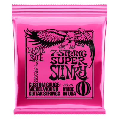 Ernie Ball Nickel 7 String Super Slinky Nickel Wound 9-52 P02623