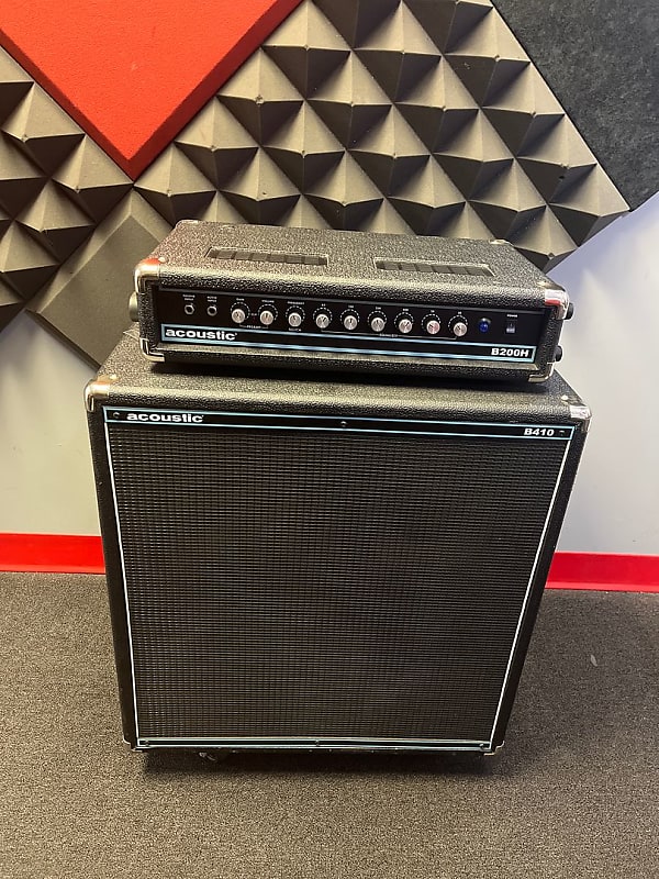 Acoustic B200H & B410 200W HEAD &400W CAB Bass Amplifier Reverb