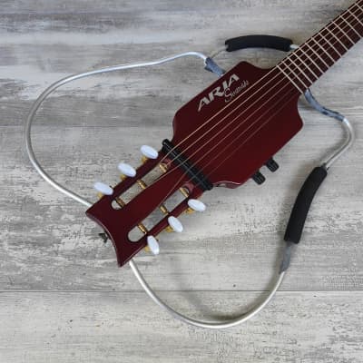 2002 Aria Sinsonido Solo Ette Silent Acoustic Guitar (Red) for sale