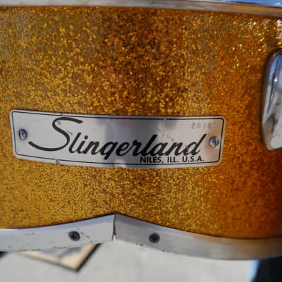 Slingerland Vintage Marching Cutaway Quad Tenors Sparkling Orange Pearl - CAN SHIP! image 14