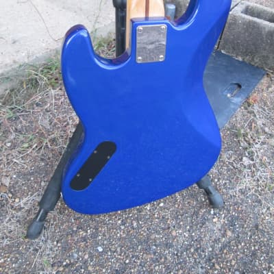 FENDER Squier Standard Jazz Electric Bass Guitar w/Blue matching h/s sold AS IS image 7