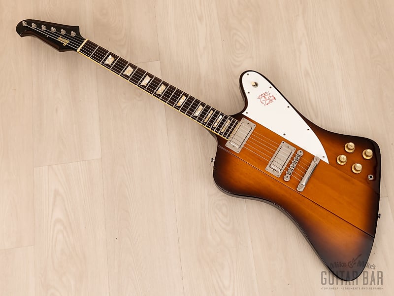 1980s Burny Firebird V Vintage Electric Guitar w/ Banjo Tuners