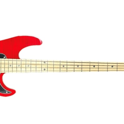 G&L Kiloton 4, Trans Red / Flame Maple Top / Bound Body / Maple *IN STOCK* Neck image 6