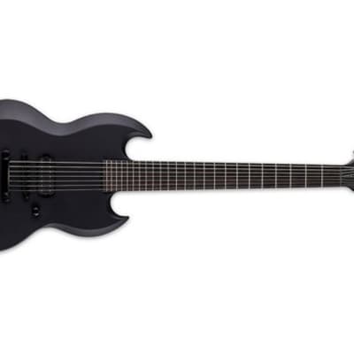 ESP LTD Viper-7 Baritone Black Metal 7-String Electric Guitar image 1