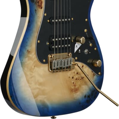 Michael Kelly Custom Collection '60s Burl Electric Guitar - 347987 - 809164022794 Blue Burl image 2