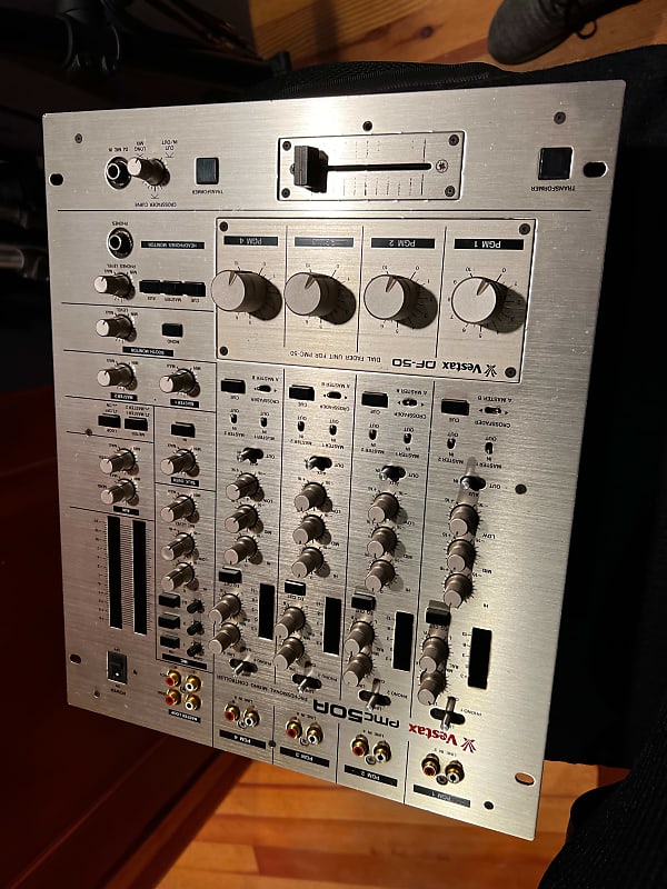 Rare Vestax PMC-50A Gold DJ mixer *with rotary unit*