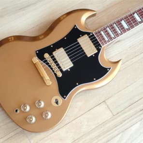 2011 Gibson SG Standard Bullion Gold Sam Ash Limited Edition Guitar Rare & Minty OHSC & Candy Bild 1