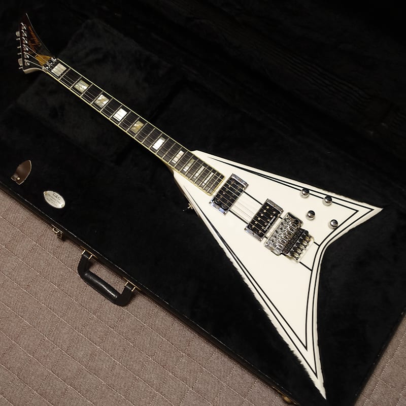 【Final Price】 1999 Grover Jackson USA Randy Rhoads Limited White with Black  Pinstripes Concord LTD