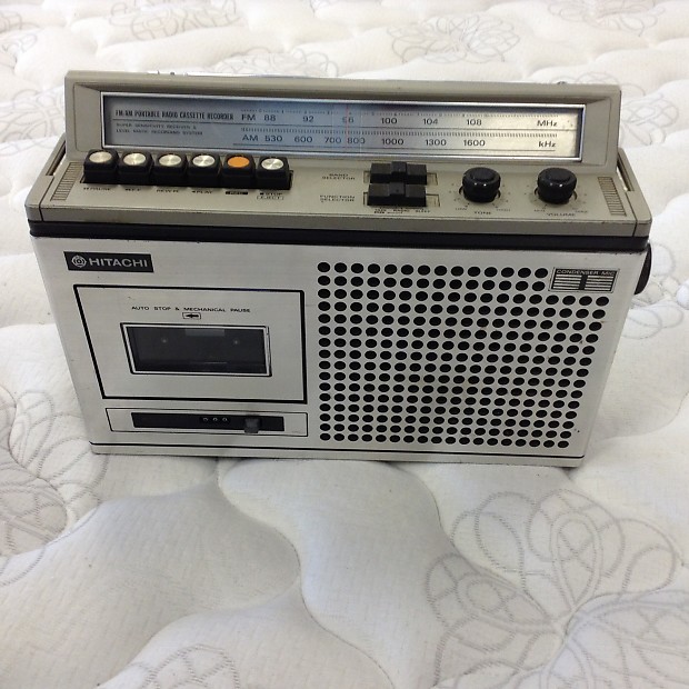 HITACHI TRK-5305H Grey Vintage FM/AM Cassette Recorder As Is | Reverb