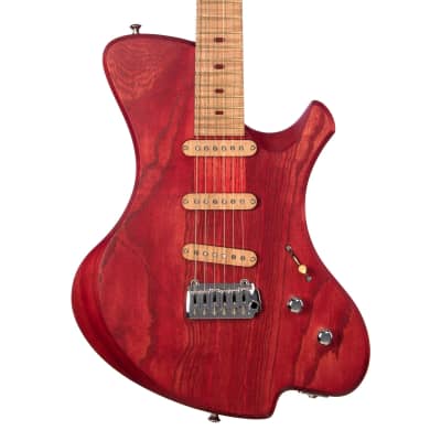 o3 Guitars Xenon - Intense Red Satin - Hand Made by Alejandro Ramirez - Custom Boutique Electric Guitar image 1