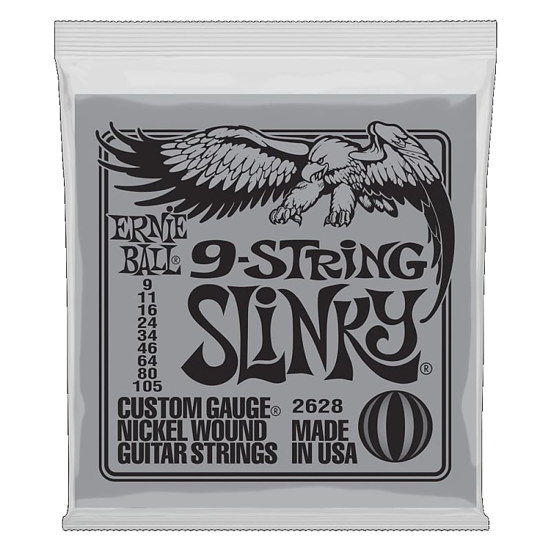 Ernie Ball 2628 9-String Slinky Electric Guitar String 9 string image 1