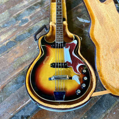 EKO Florentine Bass guitar 1960’s - Sunburst original vintage italy vox image 4