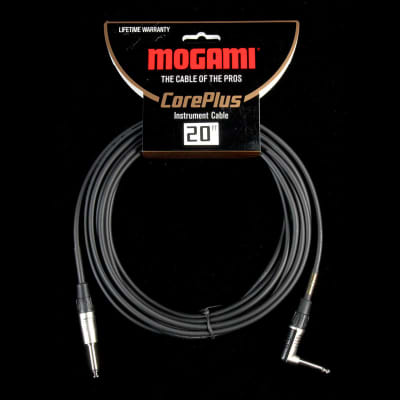 Mogami CorePlus Instrument Cable Right and Straight Angles (20 Foot) image 2