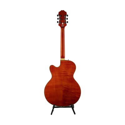 Epiphone Emperor Swingster Hollowbody Electric Guitar, RW FB, Sunrise Orange (NOS), 18012302990 image 3