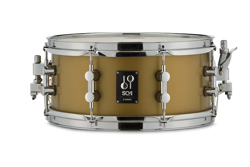 Sonor SQ1 Series 14x6.5" Satin Gold Metallic Birch Snare Drum Worldwide Shipping | Authorized Dealer image 1