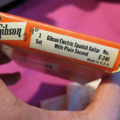 RARE vintage 1960's Gibson string box + string price list for Les Paul archtop L5 super 400 SG image 6