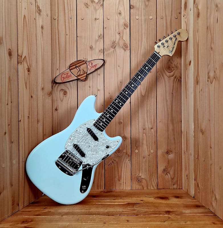 Fender American Performer Mustang RW Satin Sonic Blue Bj. 2022