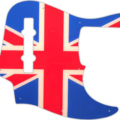 WD Custom Pickguard For Fender American Elite 5 String Jazz Bass V #G02 British Flag Graphic for sale