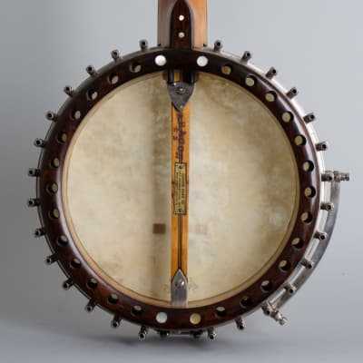 Clifford Essex  Paragon 5 String Banjo (1924), ser. #23, black hard shell case. image 4