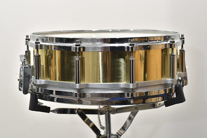 Pearl B-9114 / FB-1450 Free-Floating Brass 14x5" Snare Drum (2nd Gen) 1992 - 2004 image 4