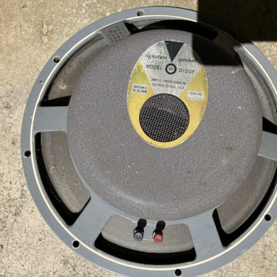 JBL D120F-6 1970's Grey vintage orange dust cap re-coned | Reverb