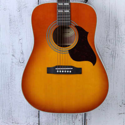 Epiphone Hummingbird Artist Acoustic Faded Guitar Cherry Sunburst with Gig Bag image 4