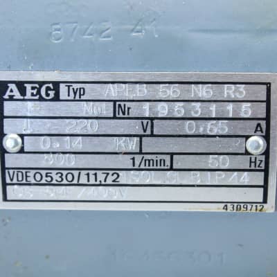 AEG APEB 56N6R3 Reel Motor Telefunken