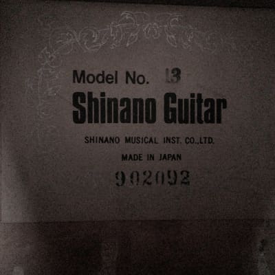Shinano Model No 13 MIJ Classical Guitar w/ Chipboard Case image 5