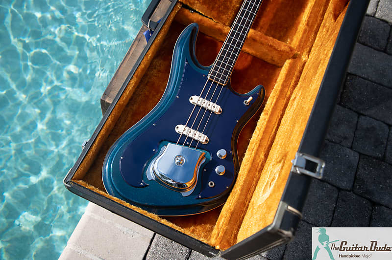 Vintage 1960's Guyatone EB-9 Sharp 5 Bass - Blue Sparkle w Original Hard  Case - MIJ - Demo Video