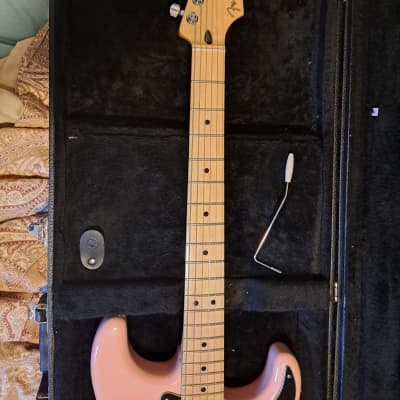 2020 Fender FSR Shell Pink MIM Stratocaster with Railhammer TE90 Telecaster style pickups image 5