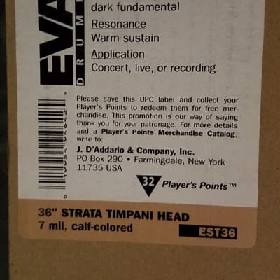 2 Evans Evans Strata Series Timpani Drum Heads, 36 inch White/Opaque image 2