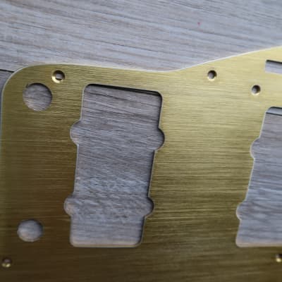 58 - 60   Fender Jazzmaster  pickguard USA Hole pattern Relic / Aged  Gold Anodized   Aluminum 59 RI imagen 5