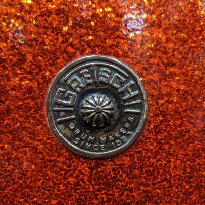 Rare! 1960s Gretsch Round Badge 9 x 13" Tangerine Sparkle Tom #1 - Looks And Sounds Great! image 2