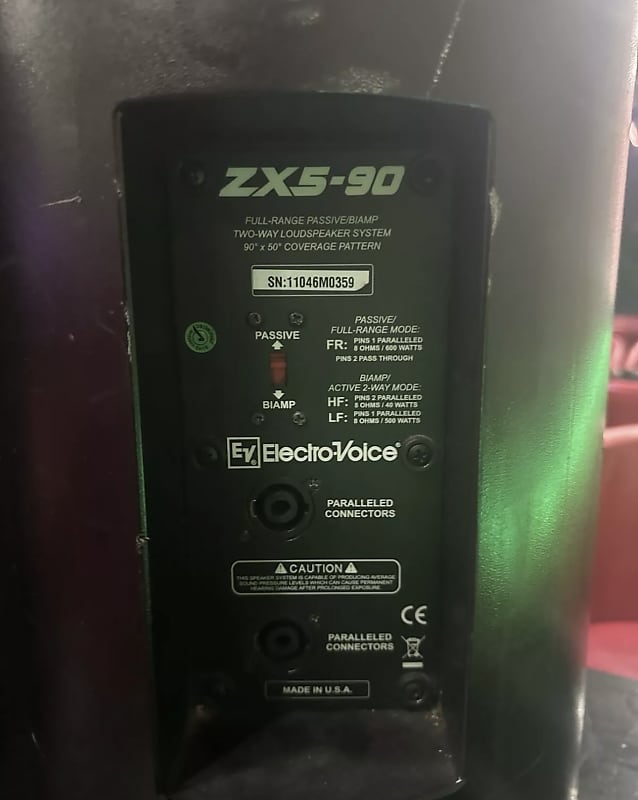 EV ZX5-90 15” Speaker 600w Rms Pair With Stands (Electro Voice