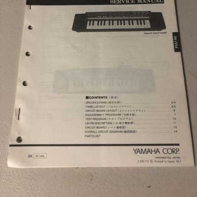 Yamaha  PSS-190 PortaSound Service Manual 1990