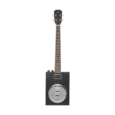 JN Guitars Acoustic Electric 4-String Resonator Cigar Box Guitar w/ Gig Bag image 6