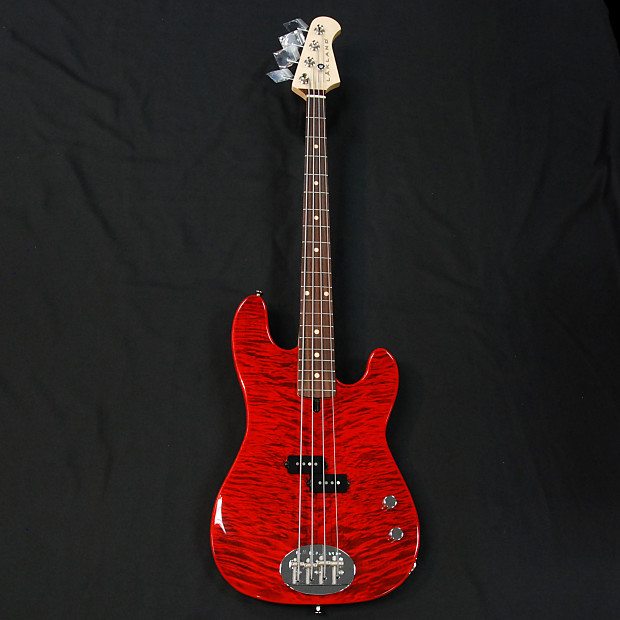 Lakland USA 44-64 P Bass Custom Transparent Red image 1