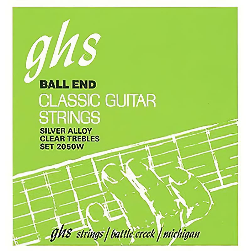 1 Set GHS Classical Guitar Strings Ball End  Nylon Silver Alloy 2050W image 1