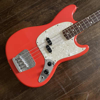 1998 Fender MB-98 / MB-SD Mustang Bass Reissue MIJ Short Scale Fiesta Red image 1