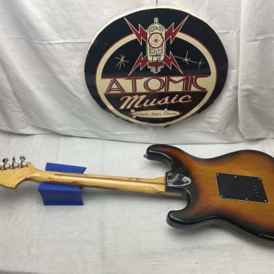 Fender USA Stratocaster Guitar with Case - changed saddles & electronics 1979 - 2-Color Sunburst / Maple neck image 17
