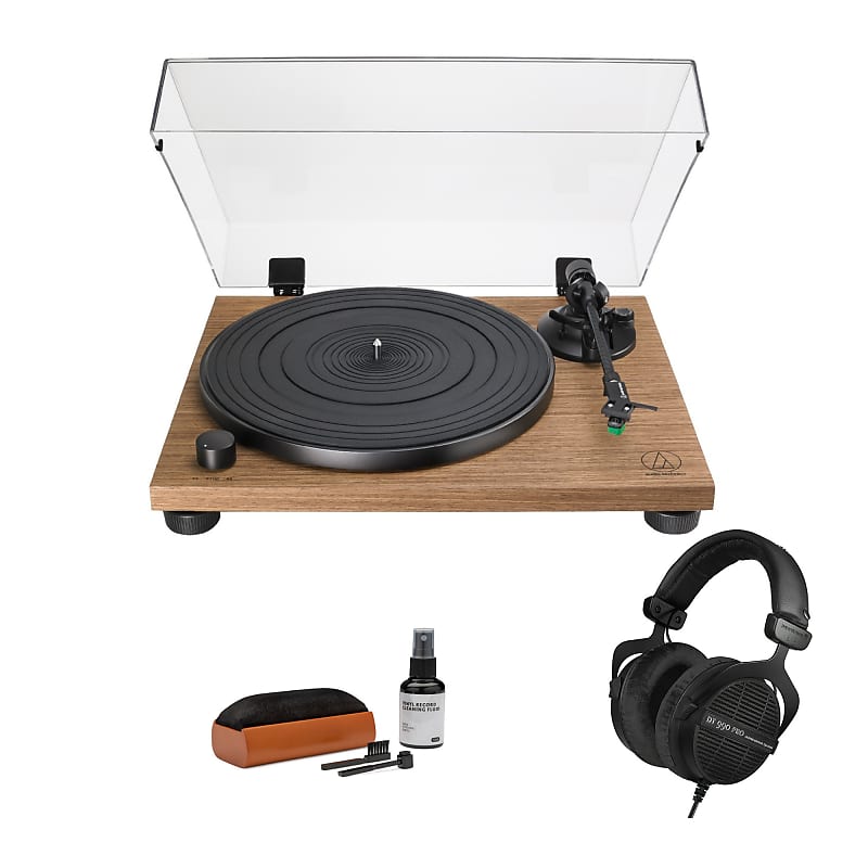 Audio-Technica AT-LPW40WN Fully Manual Turntable with Headphones