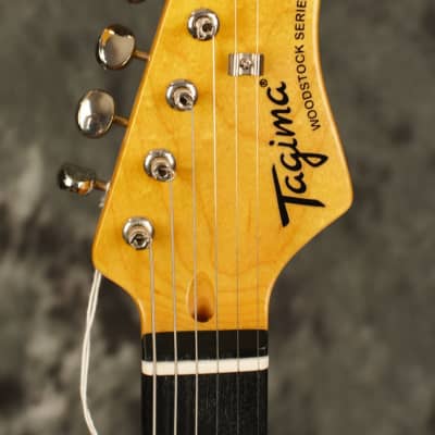 Tagima TW-61 Fiesta Red Offset Jazz Master Electric Guitar Woodstock Dual P-90 Pickups Vibratone image 4