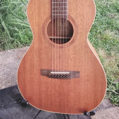 Teton Guitars STP103NT Parlor Acoustic Guitar/W Nice Guitar Bag for sale