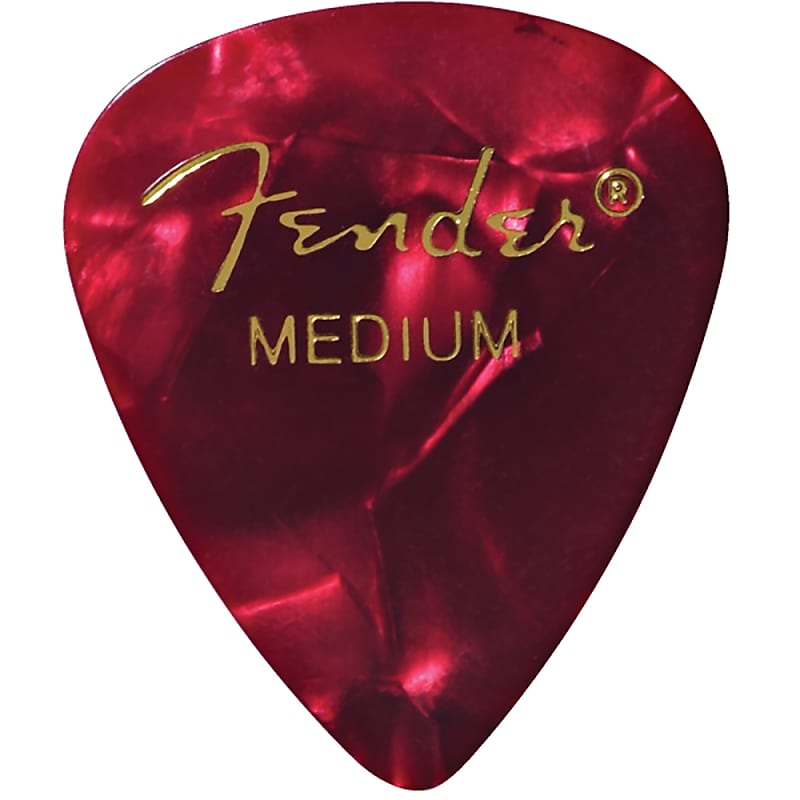 Fender 351 Shape Premium Celluloid Electric Guitar Picks 12-Pack Medium Red Moto image 1