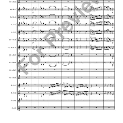 Clarinet Choir Sheet Music: Score and Parts - Gran Partita - Movement 1 (Largo) - WA Mozart, arranged for Clarinet Choir image 8