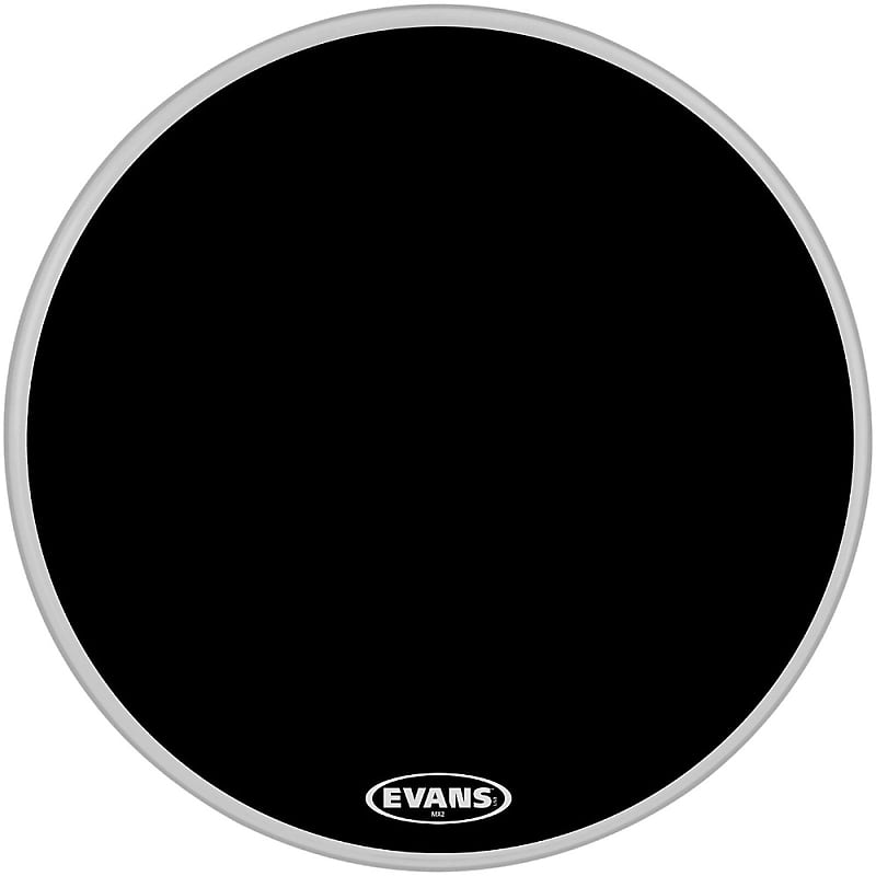 Evans MX2 Black Marching Bass Drum Head 32 in. Reverb
