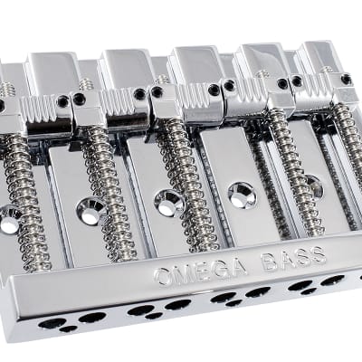 Chrome OMEGA Grooved Badass V Style 5-string Bass Guitar Bridge BB-3361-010