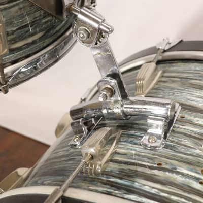 Ludwig Blue Oyster Pearl New Yorker 3pc Drum Kit Set Vintage 1960's 13/16/20" image 19