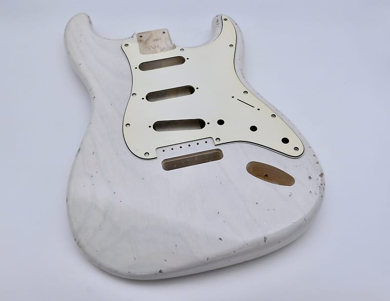 3lbs 12oz BloomDoom Nitro Lacquer Aged Relic White Blonde S-Style Vintage Custom Guitar Body image 1